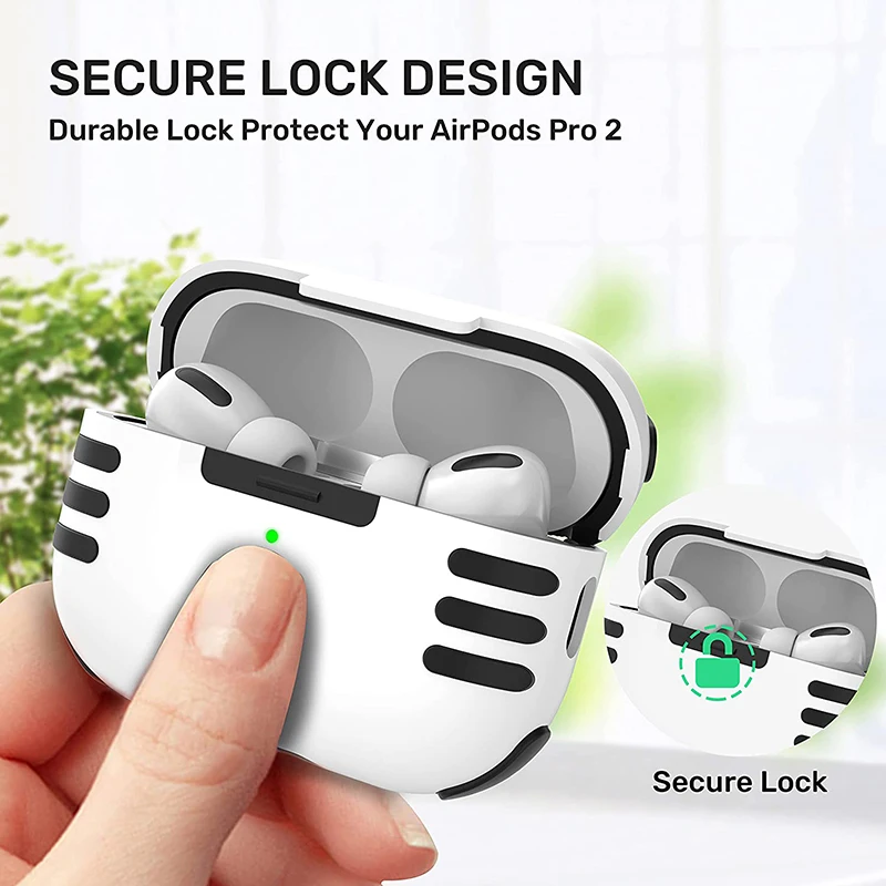 With Lock Clip Cover for Airpods Pro 2nd 1st Generation Case Lock Protective Cover for Airpod 3 Gen Shell for Air Pods Pro Case