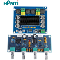DC 12V 24V 120W*2 TPA3116 D2 Dual Channel digital Power audio amplifier board + XH901 NE5532 Tone Board With Treble Bass Volume
