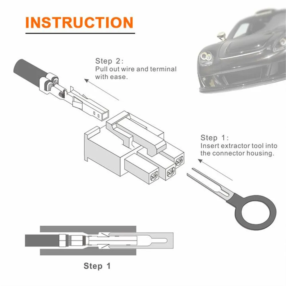 3/11/18/Car Terminal Removal Electrical Wiring Crimp Connector Pin Extractor Kit Car Electrico Repair Hand Tools