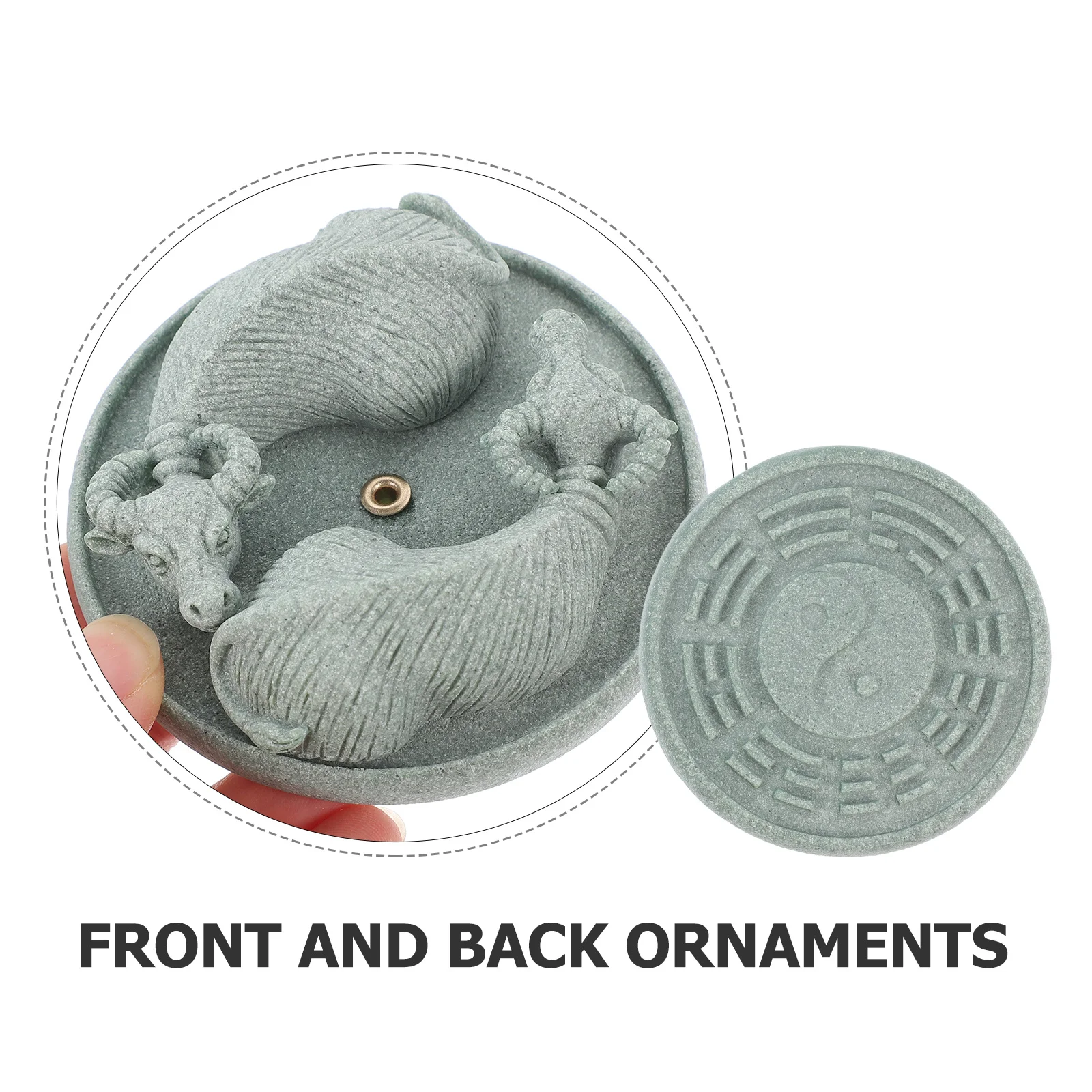 

Stick Holder Decorative Sandstone Incense Plate Aroma Burner For Home Office Zen Decor Desktop Incense Plate