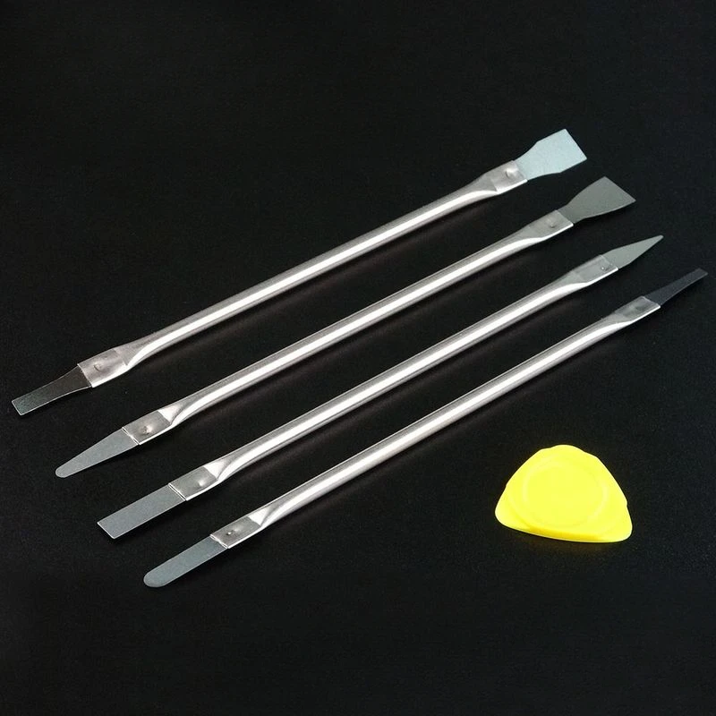 RL-049 5 in 1 Metal Pry Tool Set Ultra Thin Wear Resistant Spudger Knife for Phone Motherboard Chip Disassembly Repair Tool