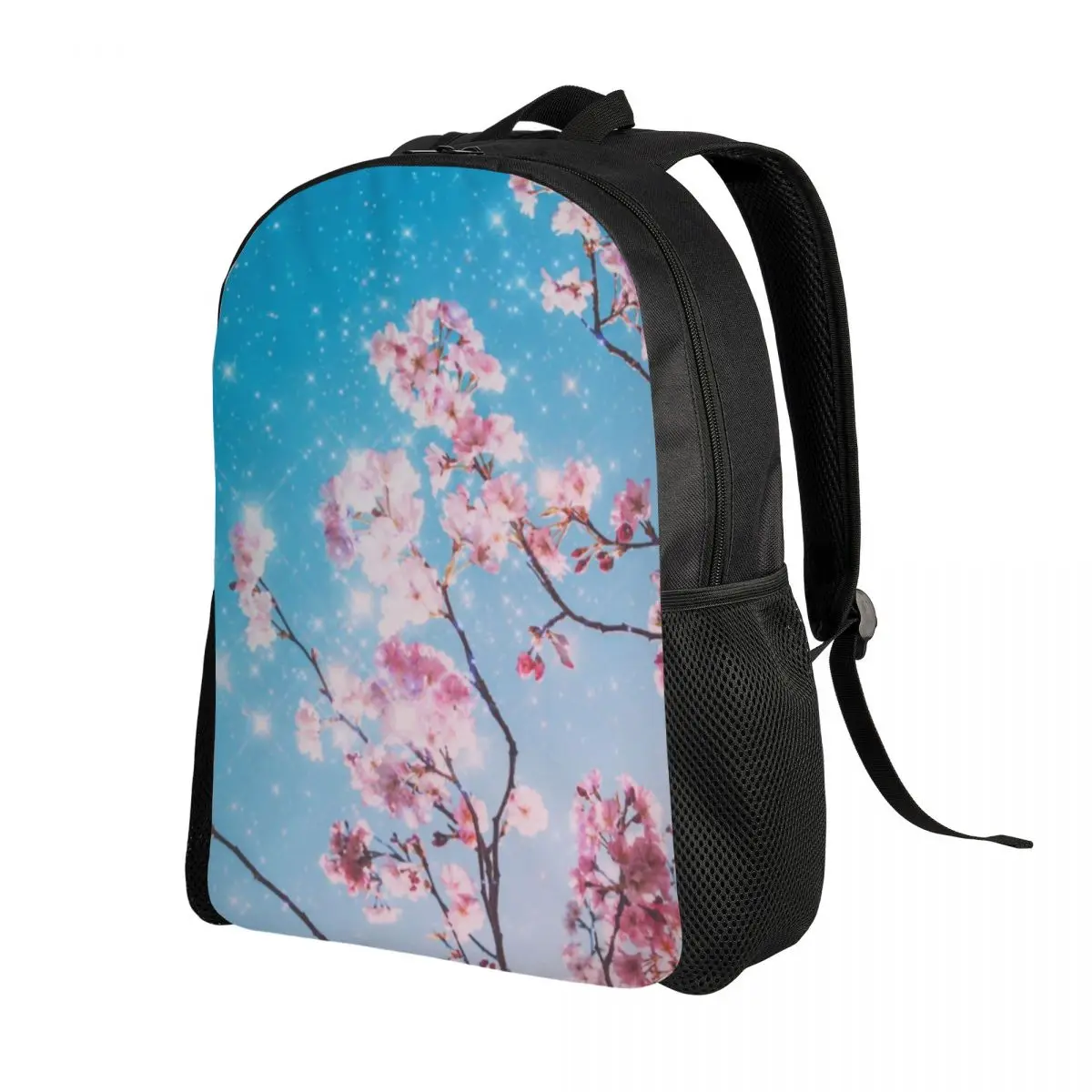 Cherry Blossom Aesthetic Backpacks for Men Women School College Student Bookbag Fits 15 Inch Laptop Floral Sakura Flower Bags