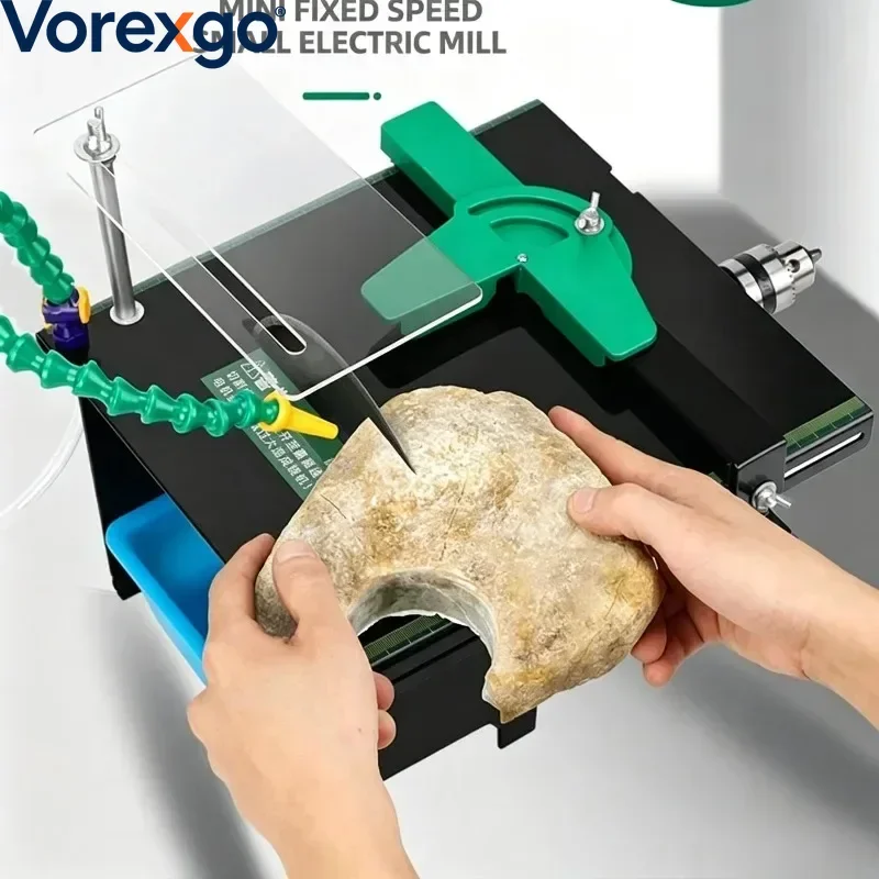 Bench Grinder 1850W Mini Cutting Polishing Engraving Machine For Jade Stone Carving Craft Processing Home Workshop Use
