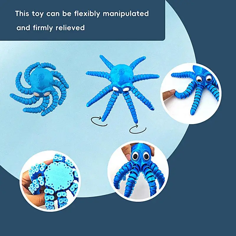 Polpo giocattolo casa animale display divertente polpo con giunti mobili decorazione ornamento per tavolo ragazzi ragazze bambini spazio vivente