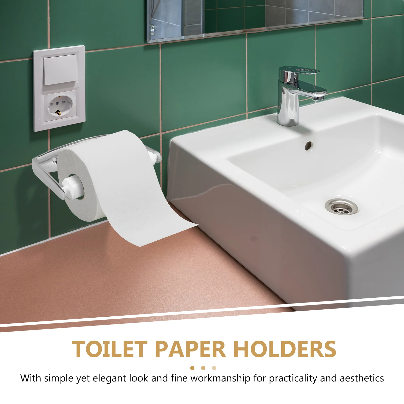 

Zinc Alloy Bathroom Tissue Holder Paper Towel Mount Toilet Roll Stand Napkin Organizer Black Plastic Tube Small Size