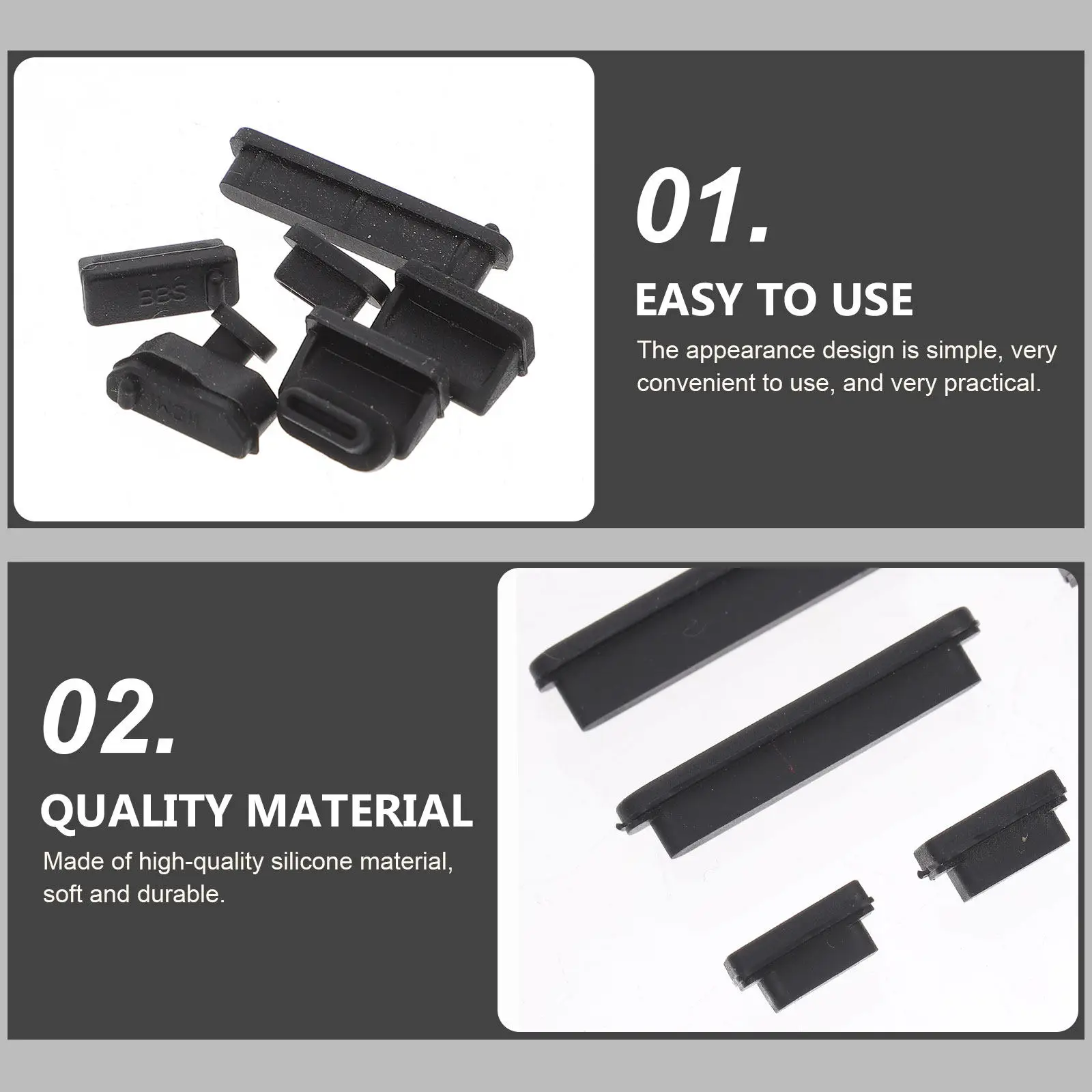 

5 Sets Stopper Protections Silicone Cover Computer Port Plug Laptop Plugs Computers