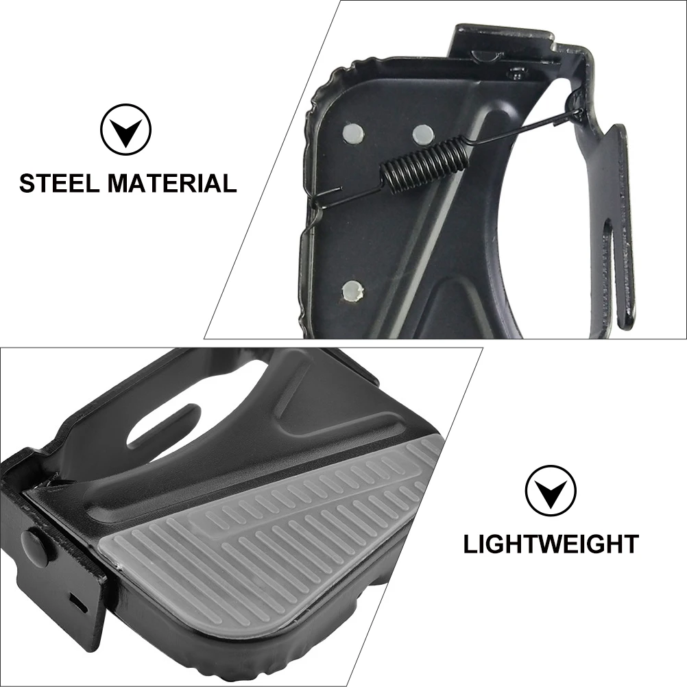 1Pair Bike Rear Seat Pedals Steel Folding Footrests for Passenger Footrest Non-Slip Cycling Parts Bike Rear Seat Pedals