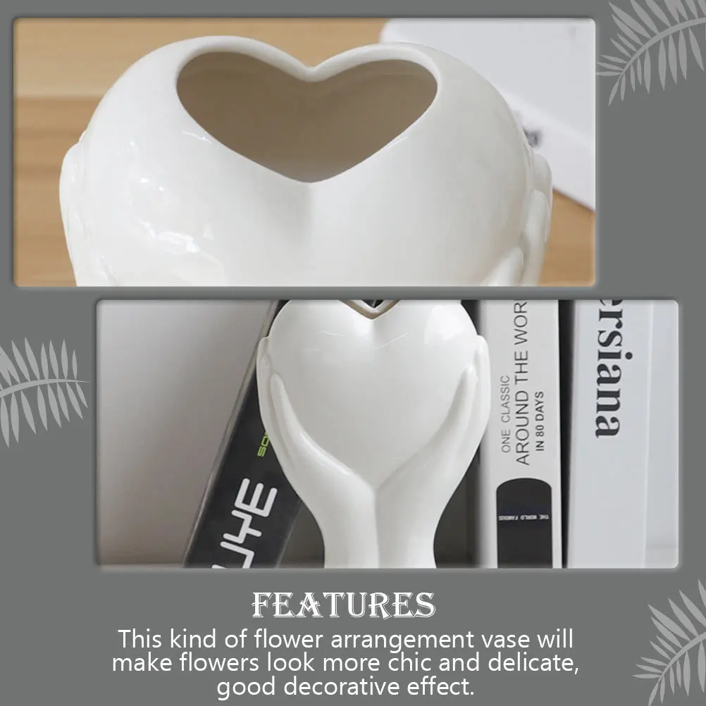 

Nordic Style Ceramic Flower Vase Creative Hydroponics Flower Pot Decorative Household Vase for Home Office Desk Display