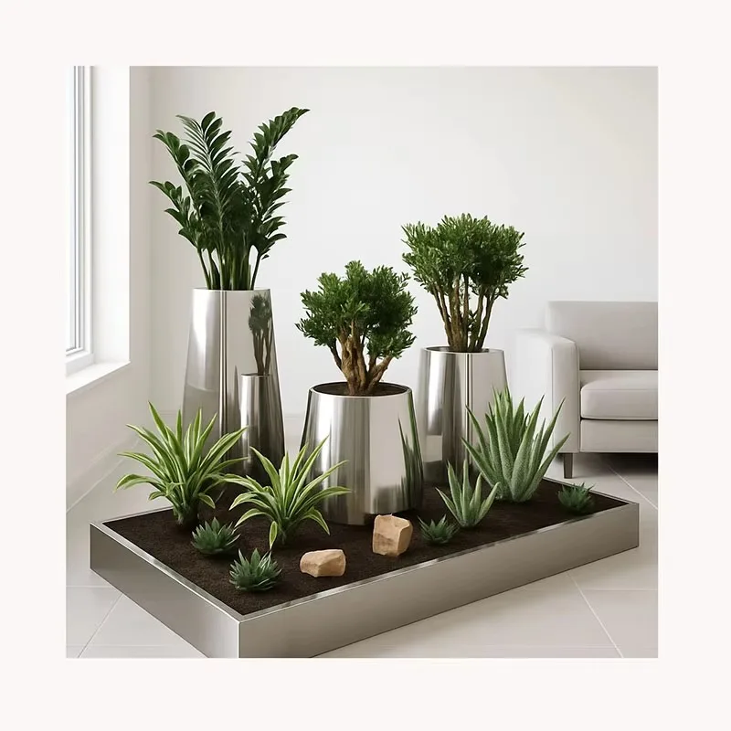 مخصص غرفة المعيشة طويل القامة زارع الوقوف ديكور المنزل والحديقة نبات معدني حامل الرف أواني الزهور الذهبية