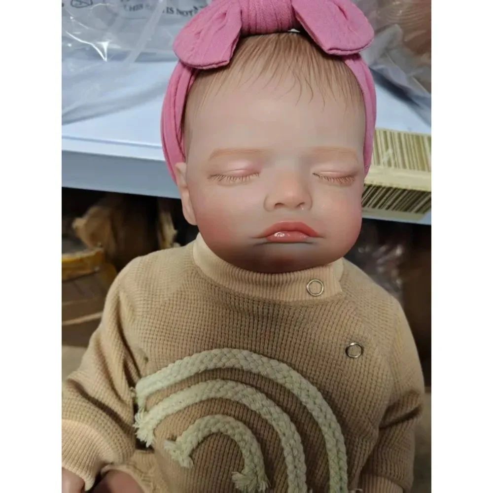 18 inch Volledige Vinyl Reborn Babypop Rosalie Pasgeboren Baby Meisjes met Wimpers Waterdicht Bad Speelgoed Geschenken Muñeca Bebe Reborn Poppen