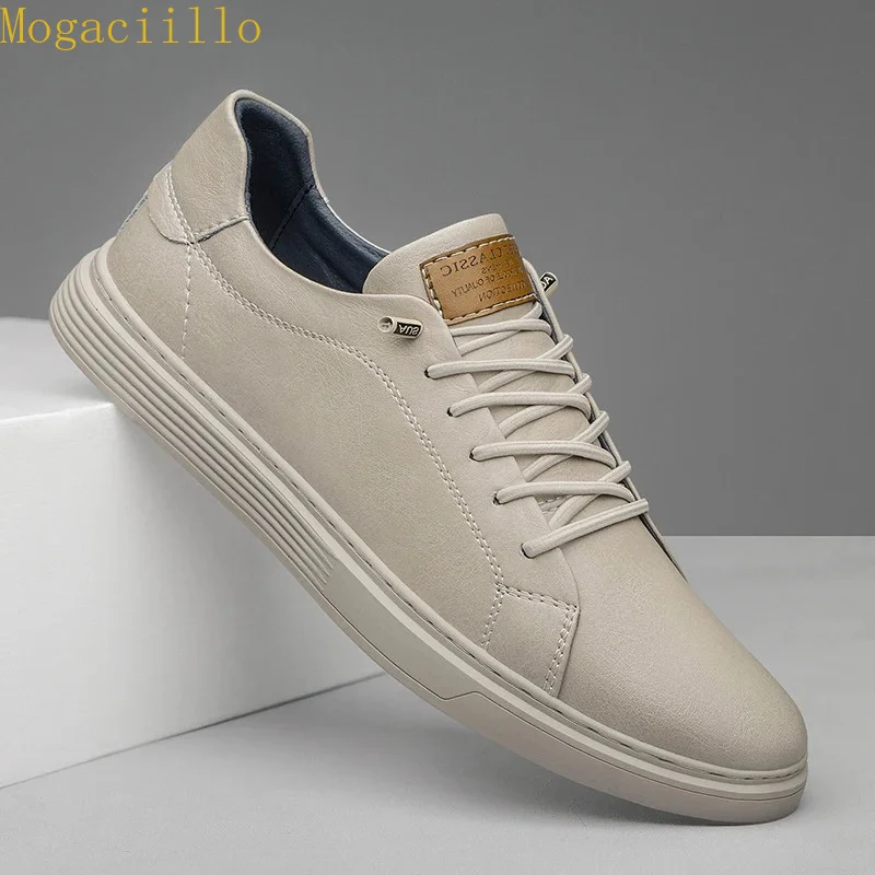 Brand Men's Genuine Leather Shoes Black Vintage Handmade Oxford Casual Shoes Soft Bottom Comfortable Plus Size 46 47 Sneakers