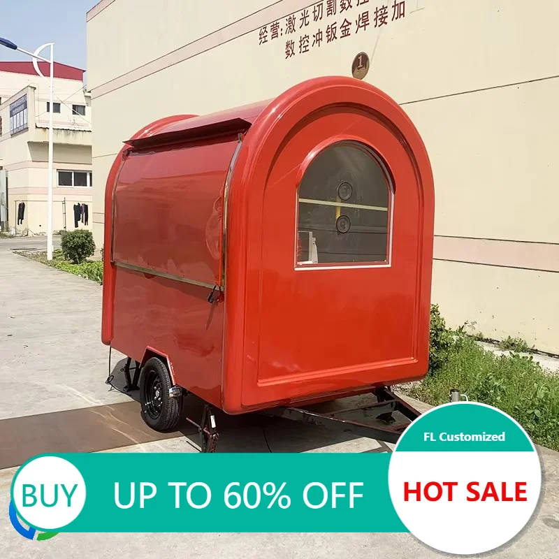 Event Catering Trailer/Portable Food Stall Easy Move Ice Trailer Mobile Clothing Boutique Truck Barber Pop up Shop Custo