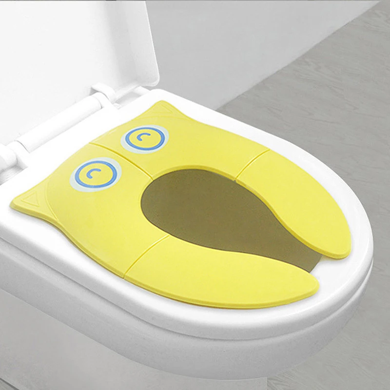 Baby Reise klappbare Töpfchen Sitz dichtung Kleinkind tragbare Toilette Trainings matte Kinder Urinal Kissen Farbe Cartoon Toiletten bezüge