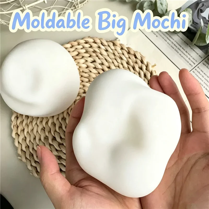 Large Size Mantou Squishy Squeeze Toy Flour Filled Soft Slow Rebound Stress Relief Ball for Autism Office Calming Sensory Gift