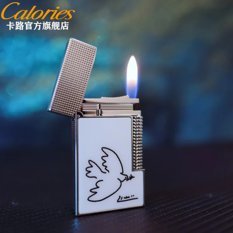 

Калории, надувная звуковая зажигалка с рисунком голубя мира, ветрозащитная латунная стальная звуковая хрустящая дымовая осветительная инструмент, бизнес-подарок