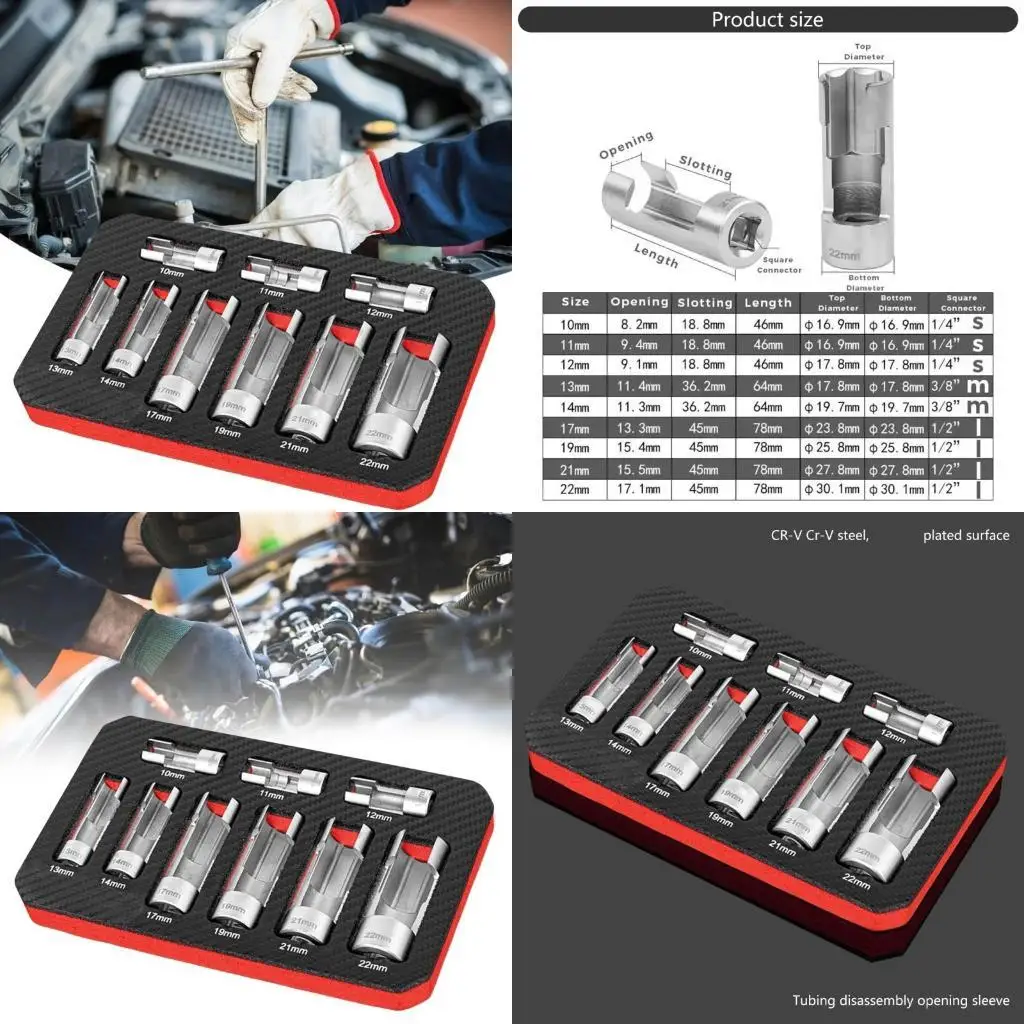 

31BC Open Oil Pipe Disassembly Sleeve Slotted Oxygen Sensors Wrench Oil Injections