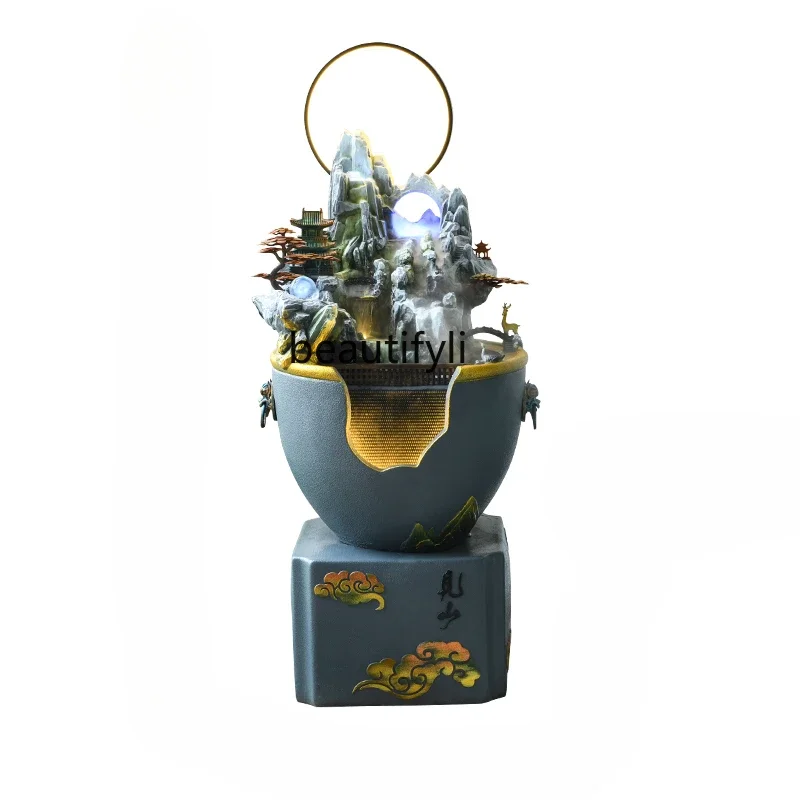 Rockery Flowing Water Ecological Fish Tank Company Entrance Landscape Decoration Courtyard Homestay Landscape Circulation