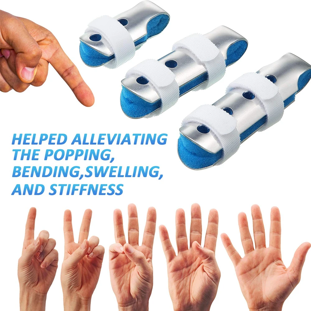 3Pcs/Set Finger Splints for Finger Knuckle Immobilization of Adults & Children Broken Fingers Straightening, Arthritis, Sprains