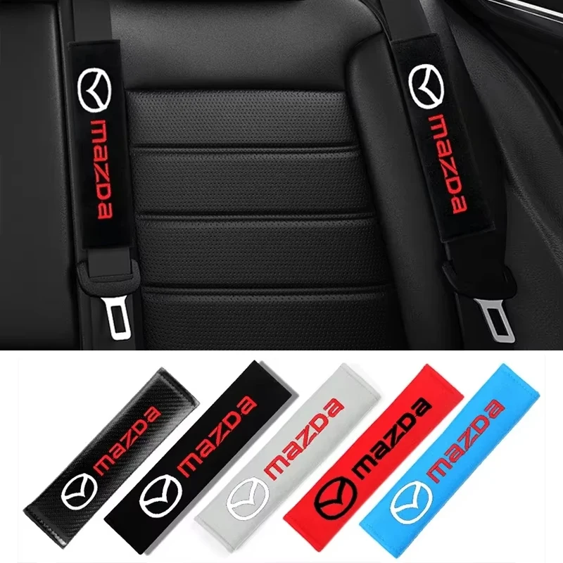 2ppcs Car Seat Belt cover Seat Belt Shoulder pads For Mazda 3 6 Atenza Axela CX3 CX5 MP MS RX8 Car Styling