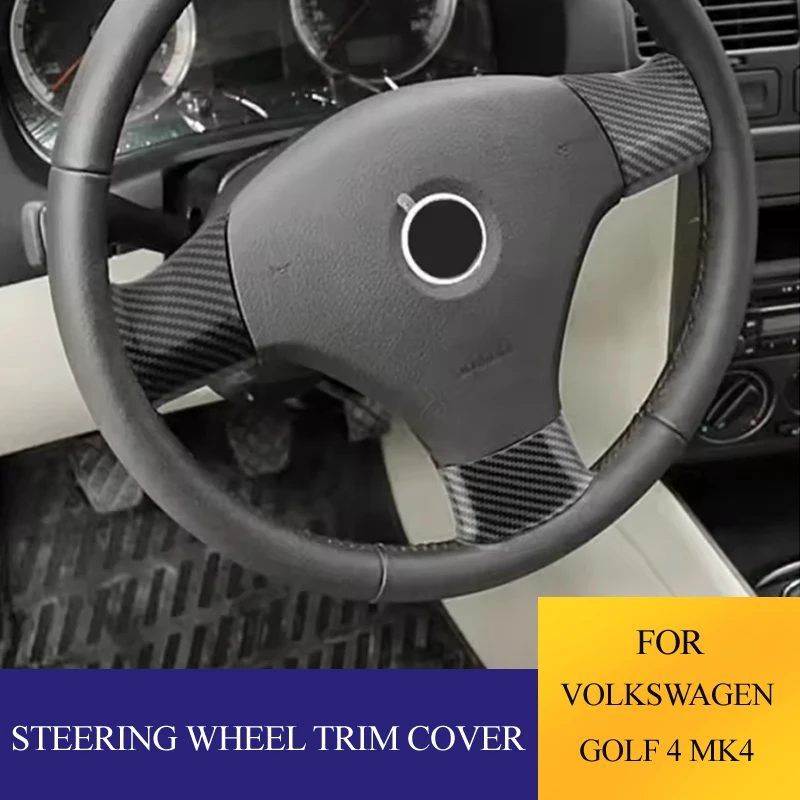 

Для Volkswagen VW Golf 4 MK4 1997-2003: накладка на панель рулевого колеса из ABS-пластика под карбон, аксессуары