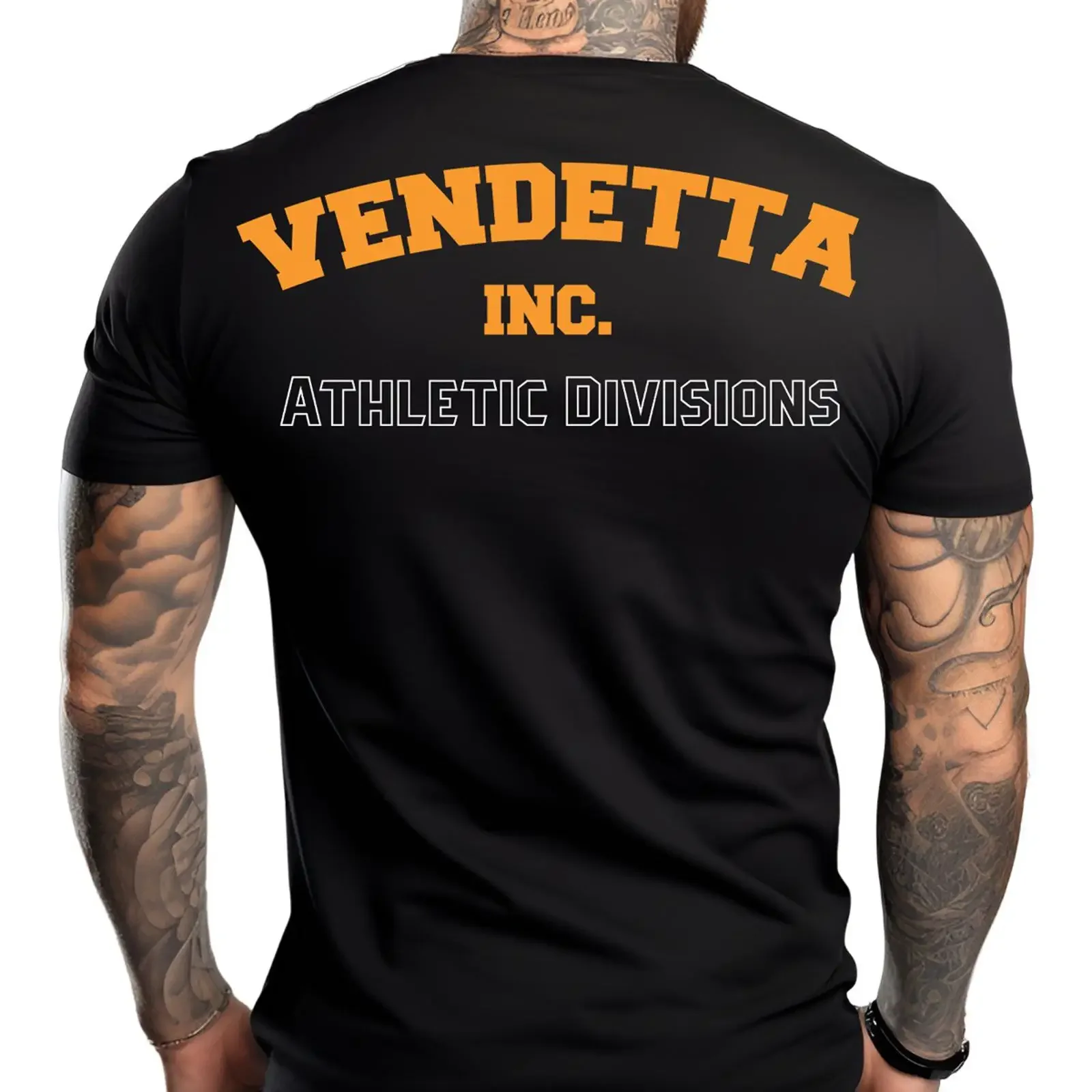 Vendetta Inc Herren Rundhals kurzarm T Shirt Athletic schwarz VD 1330 Neu vintage Washed Slightly homme Casual graphic Unisex