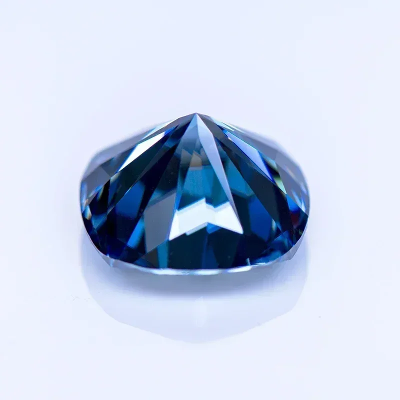 Almofada de pedra moissanite cor natural azul real vvs1 com certificado gra para amuletos de pedras preciosas material superior para fabricação de joias