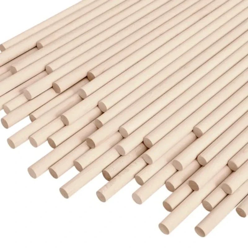 100pcs 15cm Wooden Dowel Rods, Precut Natural Wood Sticks for Craft and DIY Projects, Tiered Cake Dowels, Art Supplies