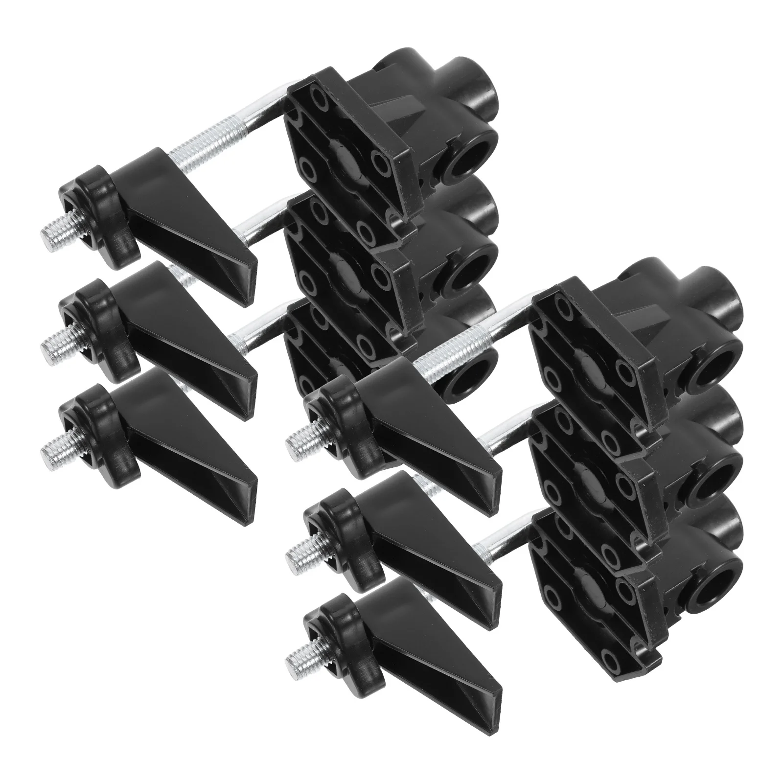 

6Pcs Metal Table Mount Clamp Dual-Use Horizontal Vertical Design Secure Grip for Desks Bedside Tables Modern Decor Styles