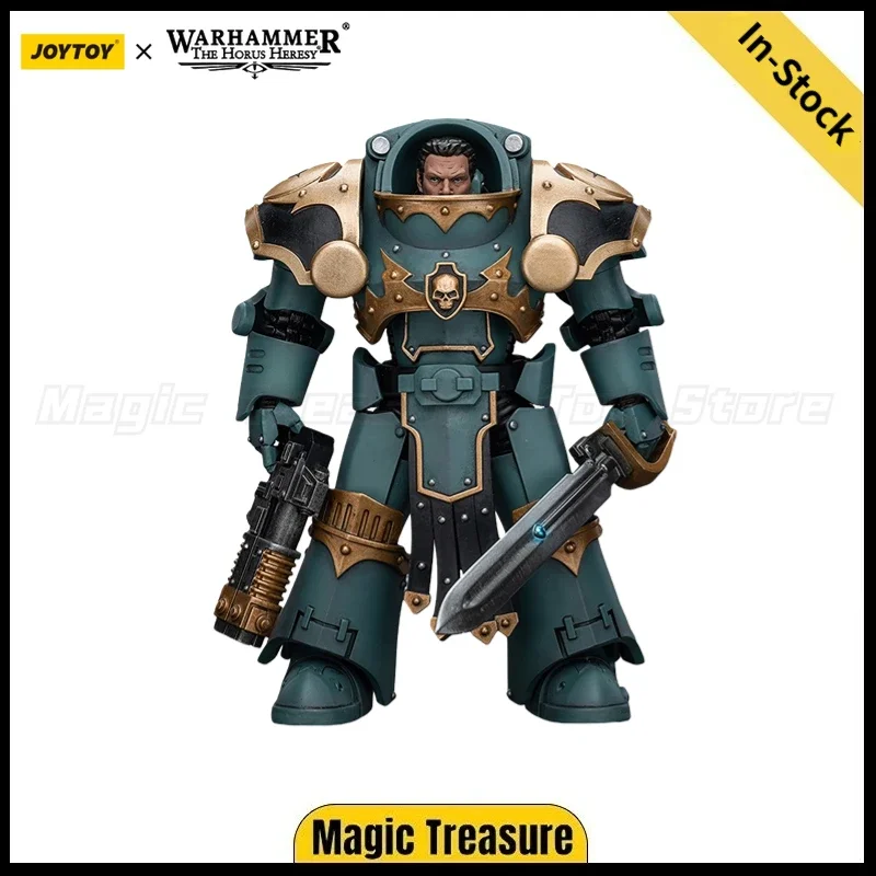 В наличии: JOYTOY Warhammer 40K Sons of Horus Tartaros Terminator Squad Sergeant с Volkite Charger и Power Sword, фигурка 1/18 масштаба.