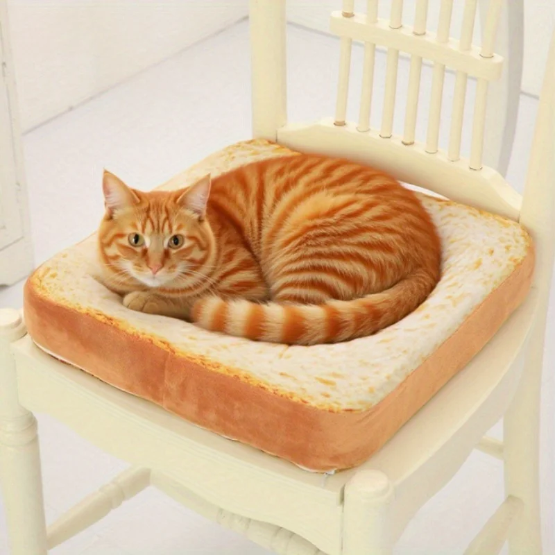 

Креативная лежанка для кошек в форме тоста, мягкая подушка для питомцев, креативный коврик для сна для кошек, товары для домашних животных