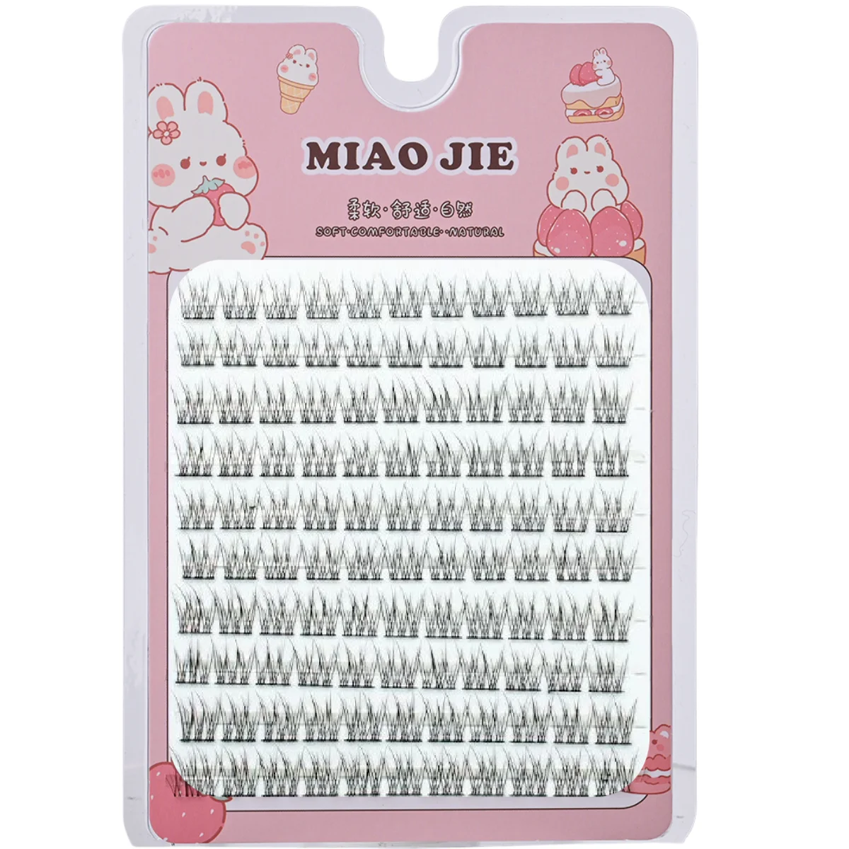 Miaojie diy clusters natural 10-16mm c/d onda individual dicas macias luz dividida dicas duplas segmentadas extensão de cílios cauda de andorinha