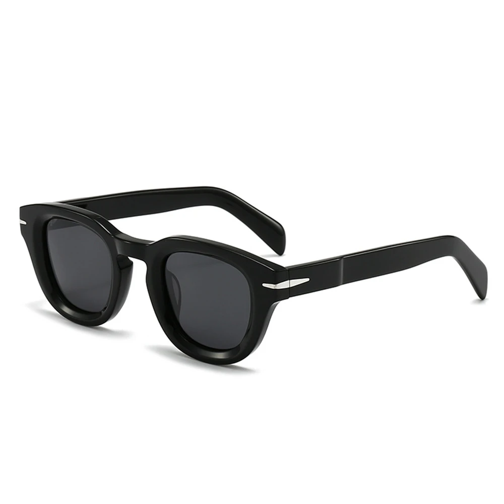 ShinyCoCo Marca de lujo Gafas de sol polarizadas personalizadas y de moda con montura cuadrada retro de hoja gruesa a la moda