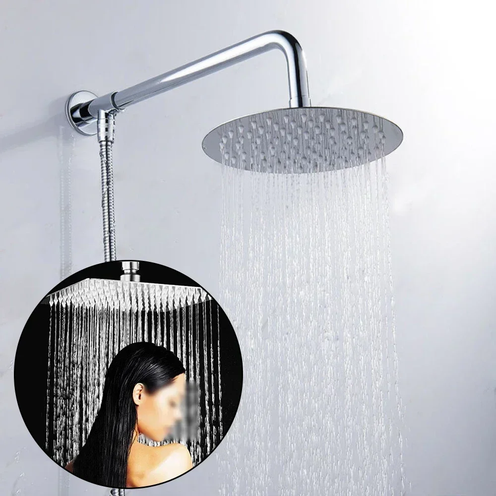 Stainless Steel Shower Head Shower Supplies Bathroom Shower Accesosories 8 Inch Large Round/Square Shower Heads Parts