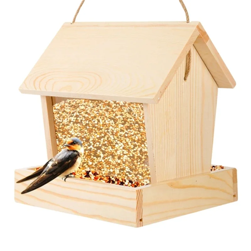 Outdoor Hanging Bird Feeders Rain Proof Garden Bird Feeders Squirrelproof Large House Bird Feeder Wild Bird Feeding Supply