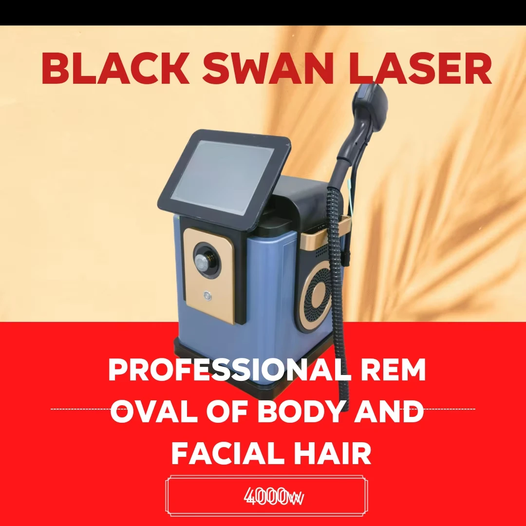 

Black Swan Diode Laser Hair Removal Machine Professional Permanent Painless 2025 NEW 808nm 4000W