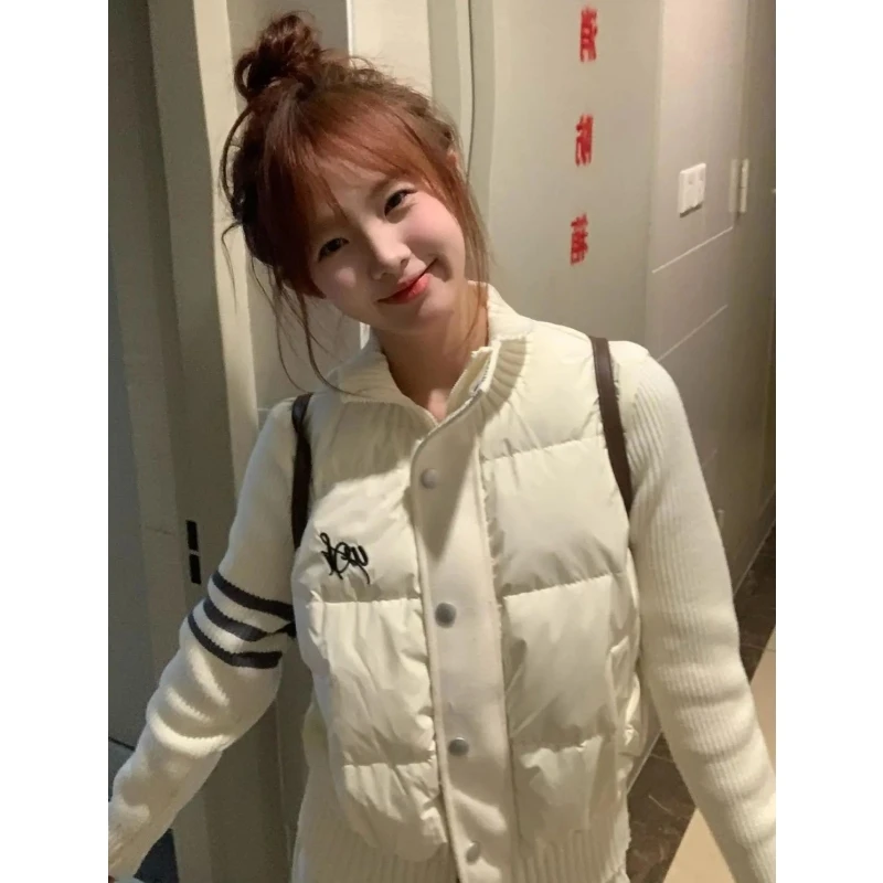 الكورية Sle الوقوف الياقة محبوك المرقعة أسفل القطن Jaet المرأة شتاء دافئ تصميم صغير الحجم معطف الخبز القطن #2