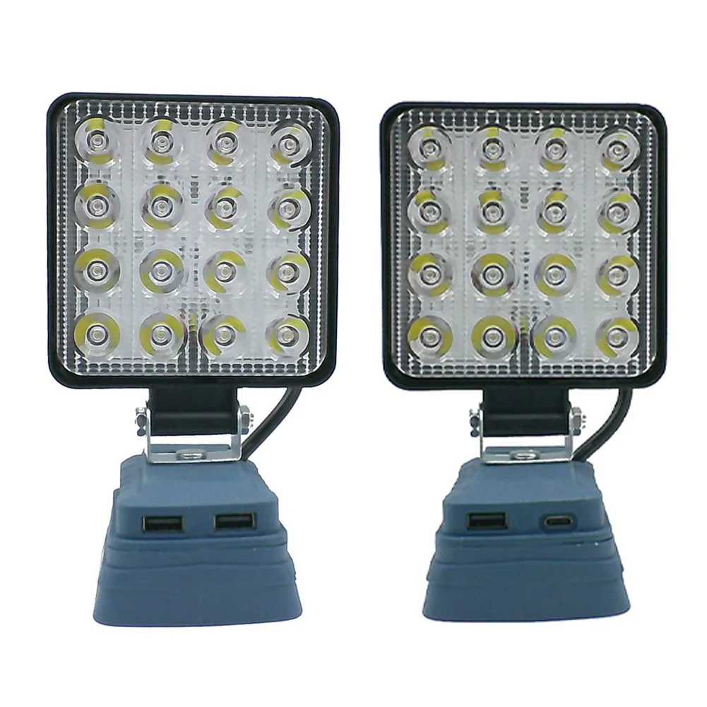 1pc 4 Inch/16 Leds Work Lamp Lights Flashlights Electric Torch Spotlight For BOSCH Power Supply Tools Replacement Spare Parts