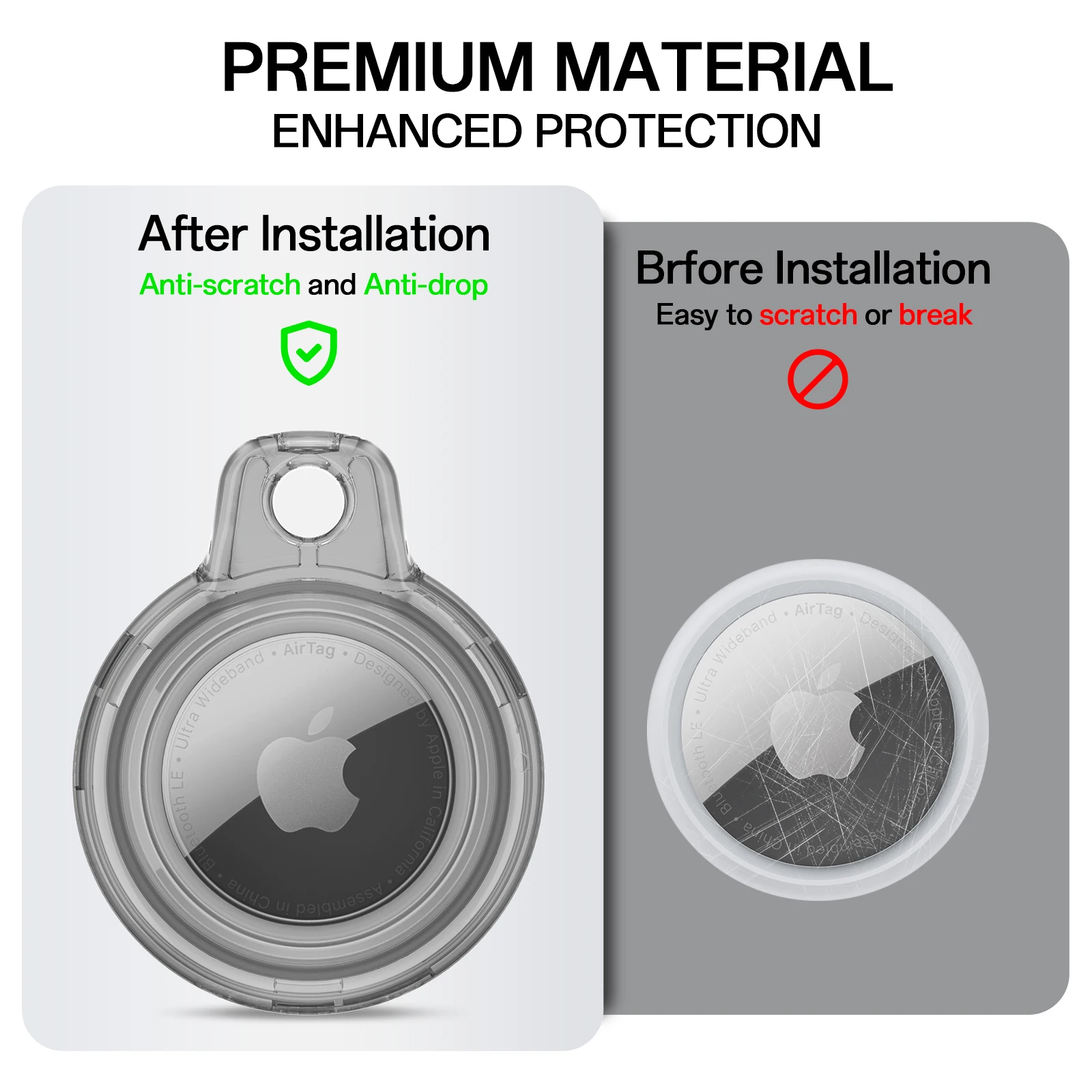 Водонепроницаемый чехол для Apple AirTag, чехлы для смарт-тегов для Apple Tracker, чехол с защитой от потери устройств, жесткий корпус для ПК, трехугольный жесткий клей