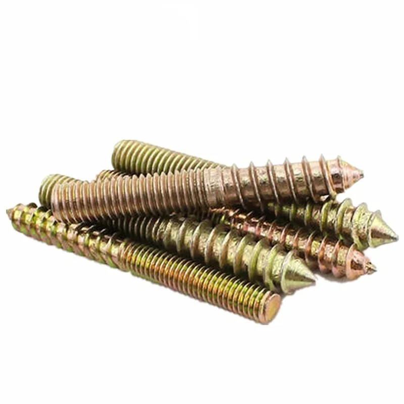 3-50pcs High Quality M4-M8 Hanger Bolt Double Headed Bolt Self-Tapping Screw for Sofa Furniture Connection Fastener Hardware