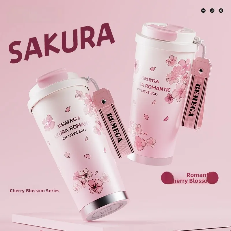 

Термокружка Bamejia Sakura Cerc с двойными стенками для кофе, женская, новинка 2024 года, с высоким эстетическим качеством, подарок на день рождения