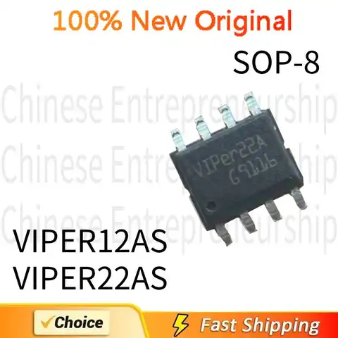 10 PCS SOP-8 SMD VIPER12AS VIPER22AS SOP-8 SMD Power chip IC 100%Quality Original/Quick delivery