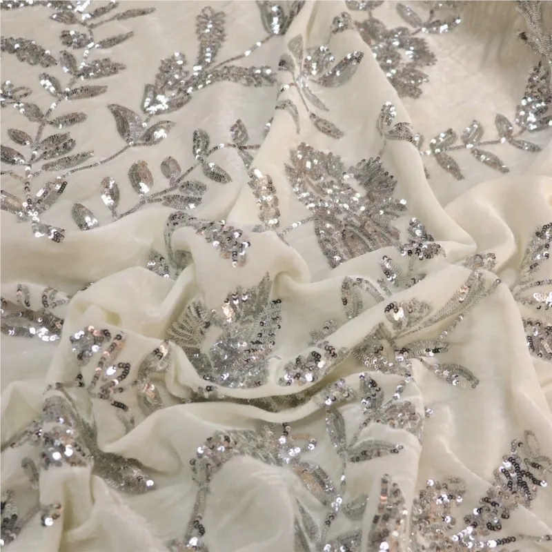 

Velvet woven brocade embroidered fabric for nightgowns evening gowns cheongsams and clothes with embroidery