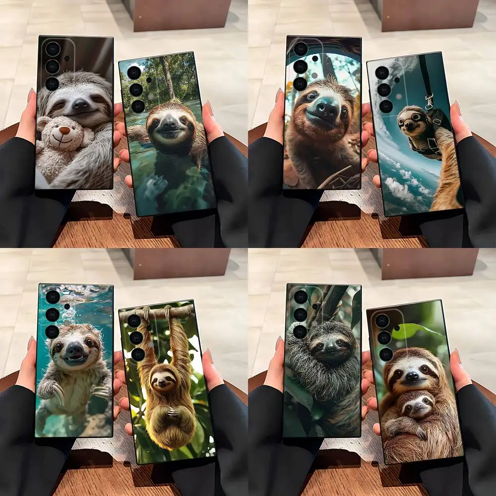 

Animal Cute Cartoon Sloth Phone Case for Samsung S series s21 s22 s23 s24 s25 FE Plus Ultra TPU Soft to Skin-friendly case