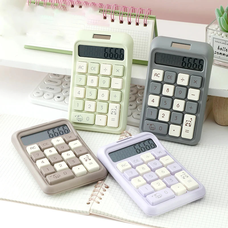 1 Cute Color Desktop 8-bit Big Screen Computer for Students with Big Buttons of Office Calculator