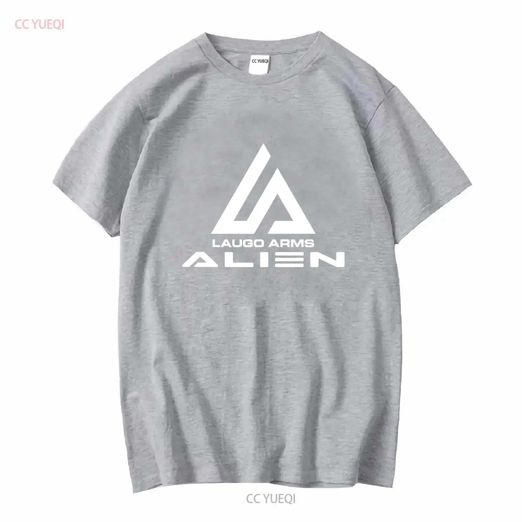 Laugo Arms Alien Pistol Logo T Shirt American Size S 5XL vintage Washed fashion Unisex Slightly streetwear Versatile Stretched view 4