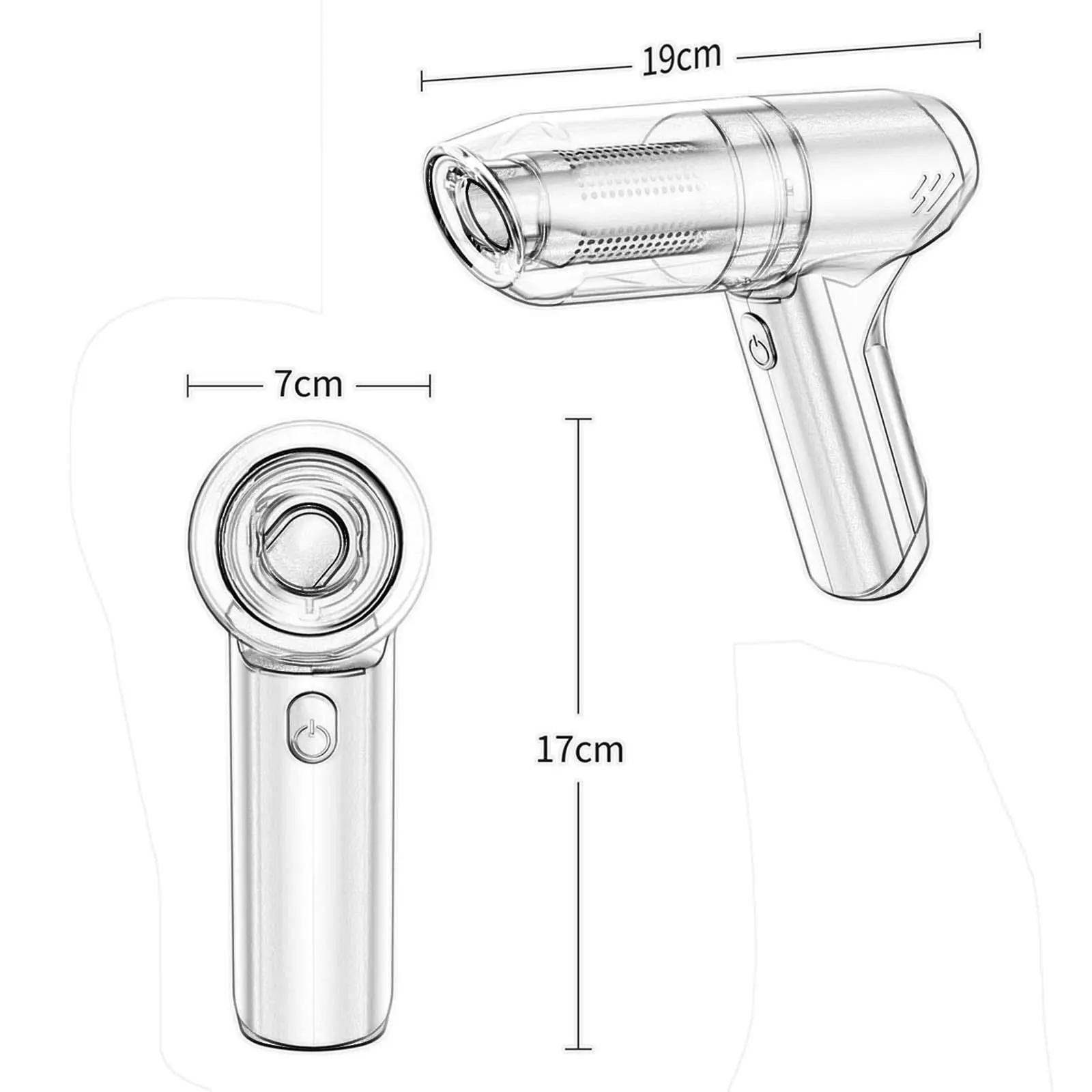 Mini aspirador de pó para carro, aspirador de pó alto sem fio para carro, mini portátil