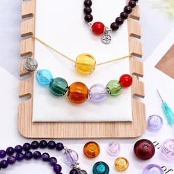 2pieces SNASAN Diffuser Perfume Glass BallPendant Handmade Essential Oil Aromatherapy Refillable Beads For Jewelry Making