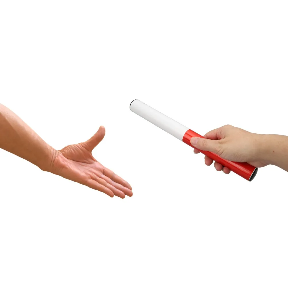 4PCS Sports PVC Running Baton Red and White 31CM Track and Field Baton Relay Baton Relay Races