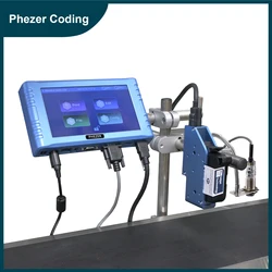 Phezer P260E 1nozzl 12.7/25.4mm Coding and Marking  Label Printer Online Inkjet Printer QR Code Barcode Number Expiration Date