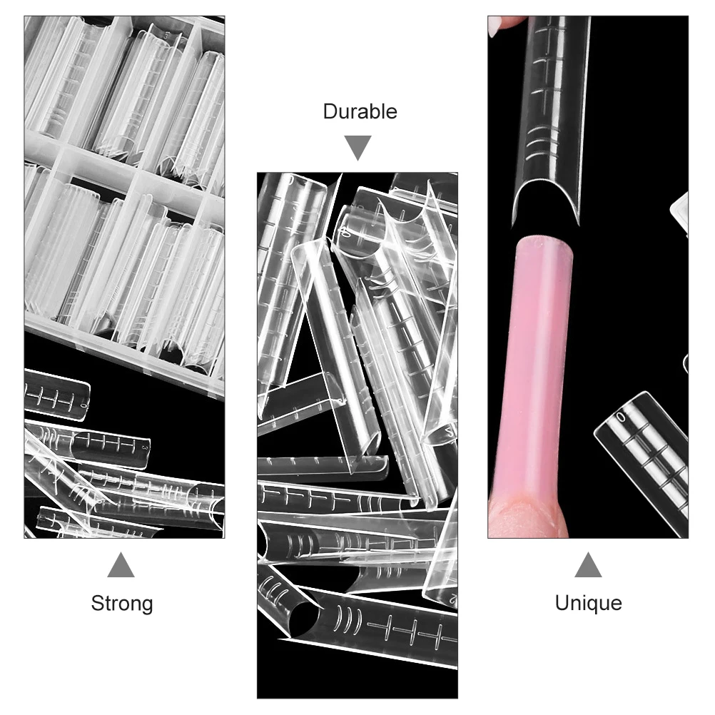 

120pcs Women Fake Nails Full Transparent Long Press On Nails Artificial Art Tools Lengthened Nail Tips Durable